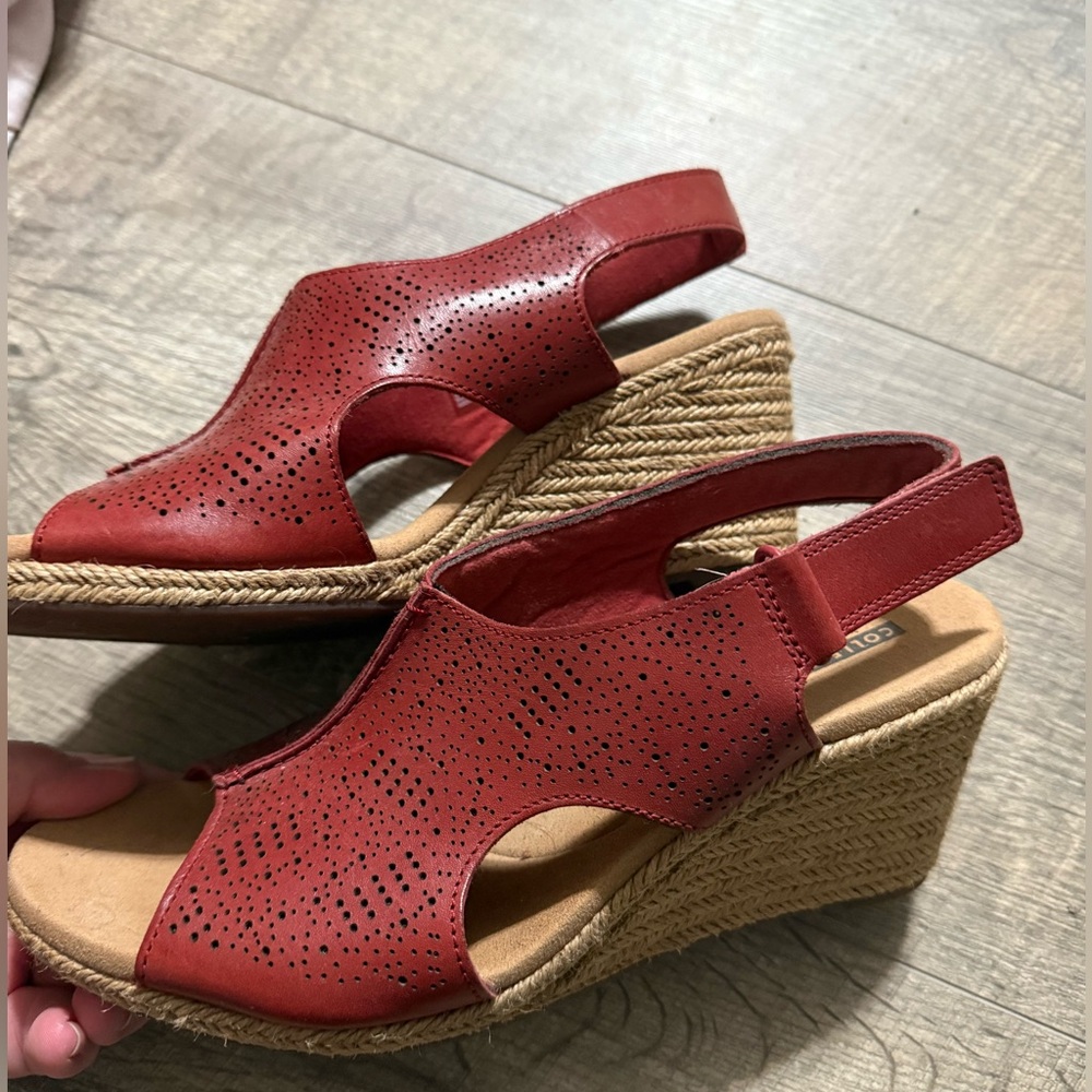 Clarks Collection Red Sandals